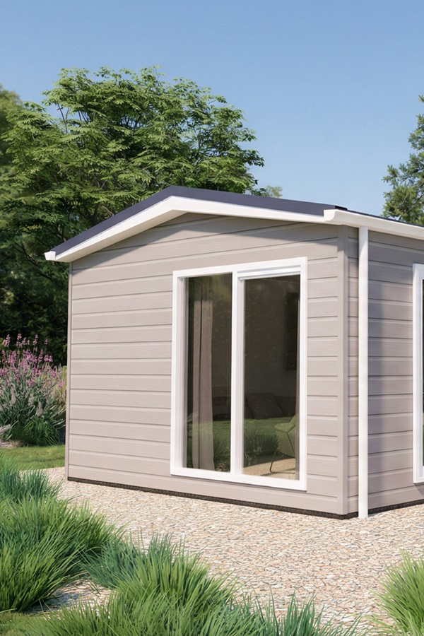 kampeerchalet op veld